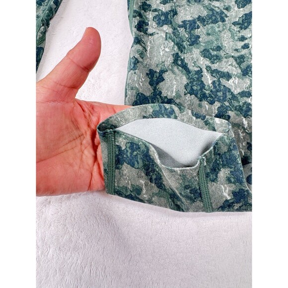 Women / Teen Zella Green Print Leggings size Medium - Picture 10 of 11